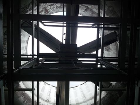 Interior of the cooling tower FRM II 